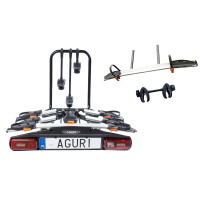 Bagażnik rowerowy na hak Aguri Active Bike PRO 4 rowery 3+1 srebrny