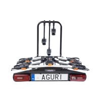 Aguri Active Bike PRO 3 bagażnik - platforma na hak 3 rowery srebrny