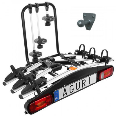 Bagażnik rowerowy na hak Aguri Active Bike 3 rowery